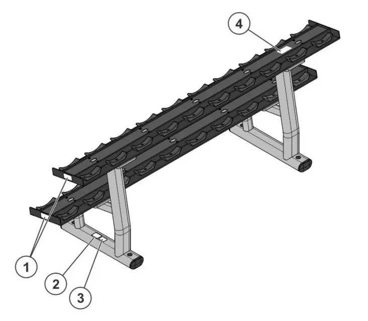 Life Fitness Dumbell Rack LBR-D2