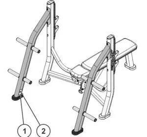 Life Fitness Olympic Bench Weight Storage LBR-OW
