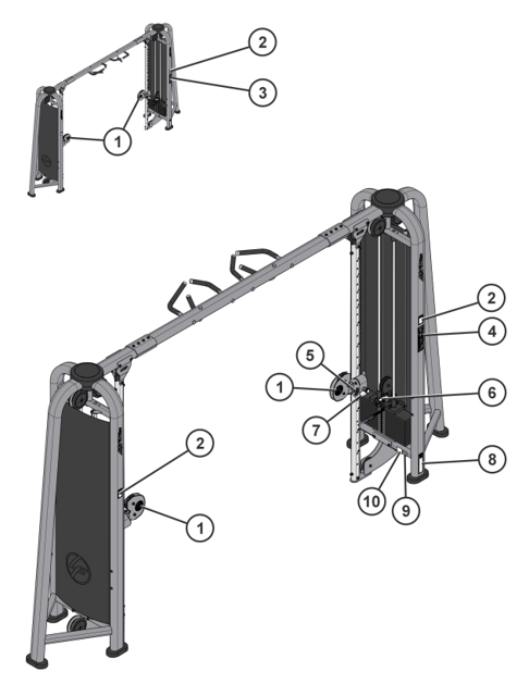 Life Fitness Adjustable Cable Crossover LCM-CC