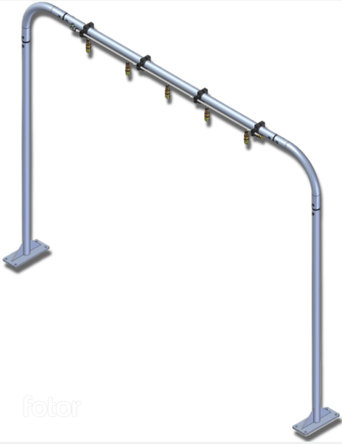 MacNeil Wash Systems High Pressure Arch with Top Turbo Nozzles 46-801-00