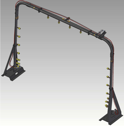 MacNeil Wash Systems Rotating High Pressure Arch with Wheel Blaster 46-806-00-BK