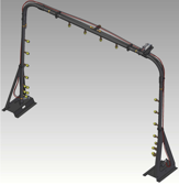 MacNeil Wash Systems Rotating High Pressure Arch with Wheel Blaster 46-806-00-BK