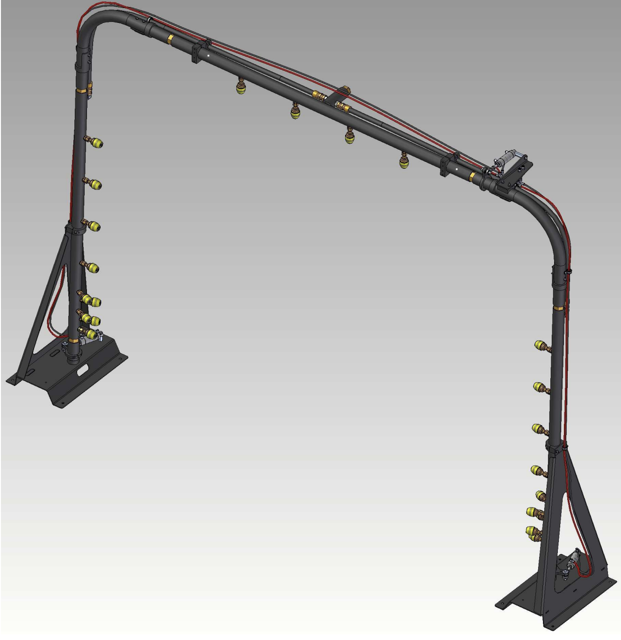 MacNeil Wash Systems Rotating High Pressure Arch with Wheel Blaster 46-806-00-BK