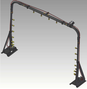 MacNeil Wash Systems Rotating High Pressure Arch with Wheel Blaster 46-806-00-BK