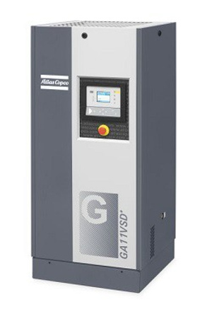 Atlas Copco Oil-Injected Rotary Screw Compressor GA15 VSD+ FF