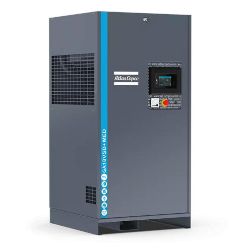 Atlas Copco Oil-Injected Rotary Screw Compressor GA 7 VSD MED