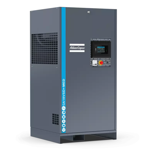 Atlas Copco Oil-Injected Rotary Screw Compressor GA 15 VSD MED