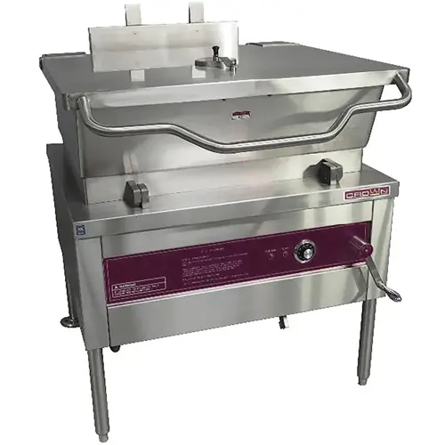 Crown Gas Floor Model Braising Pan With Manual Gearbox Tilt GS-40